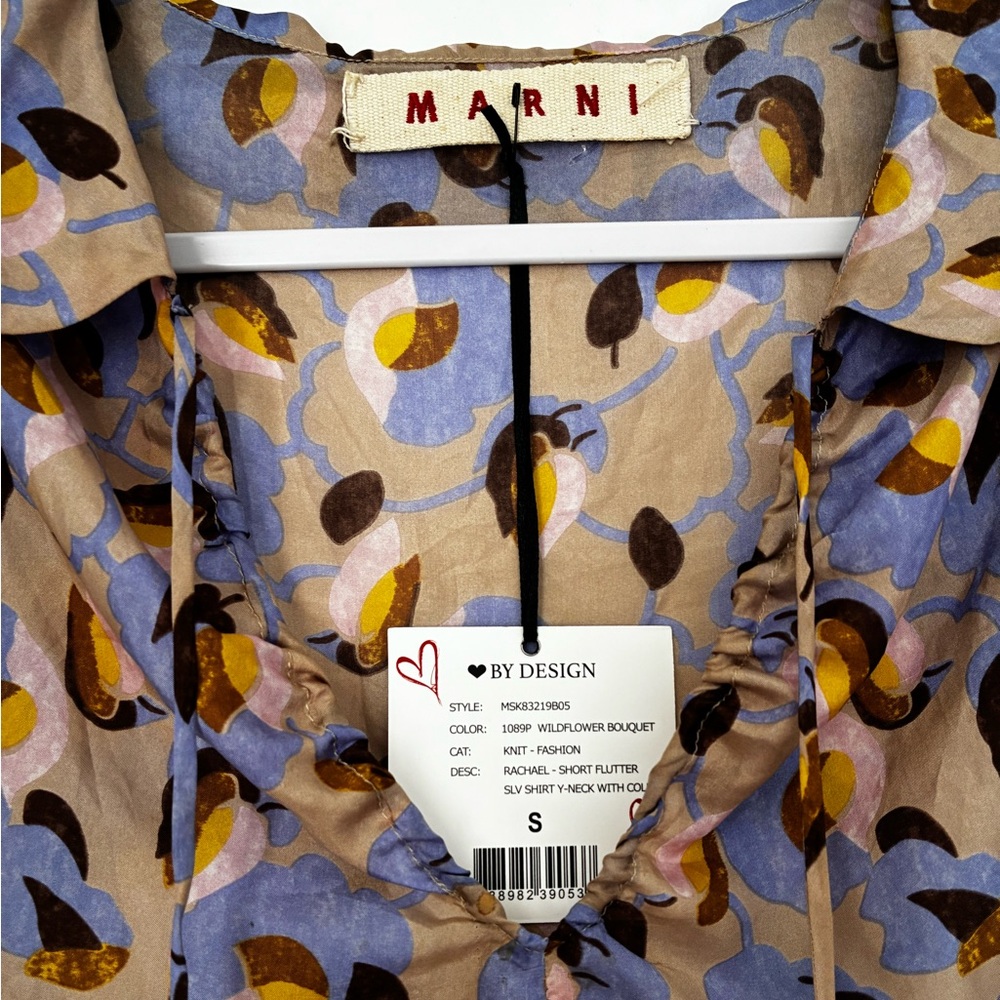 Marni Rachel Short Flutter Sleeve in Wildflower Bouquet - Picture 4 of 8